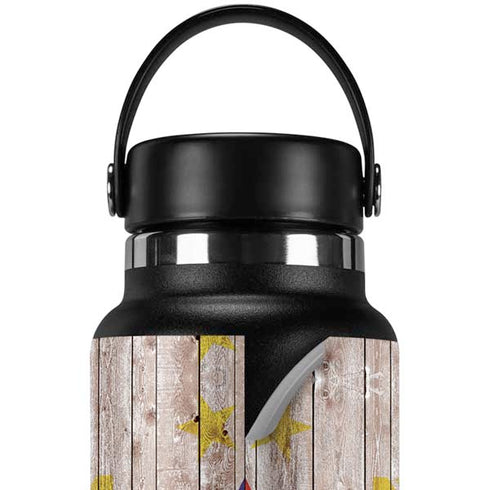 Philippines Flag Dark Wood Hydro Flask 32oz Wide Mouth Skin